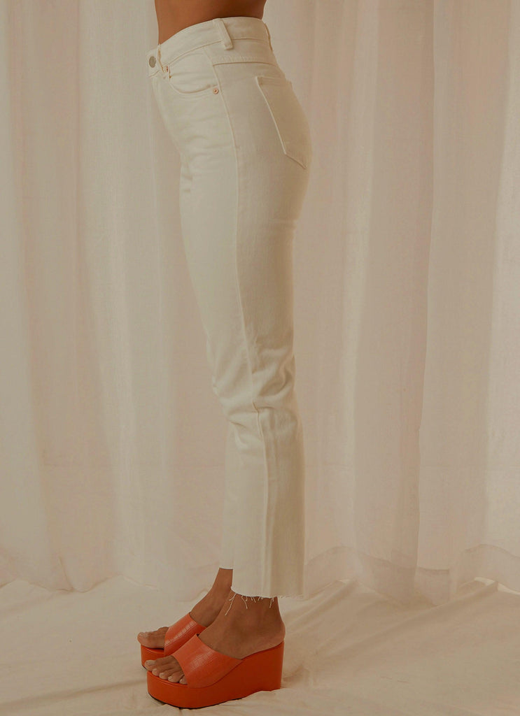 A 94 High Slim Jean - White Fade - Peppermayo
